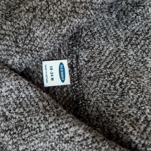 Shawl-Collar Sweater-Knit One Piece 18-24 months Grey - Picture 3 of 4